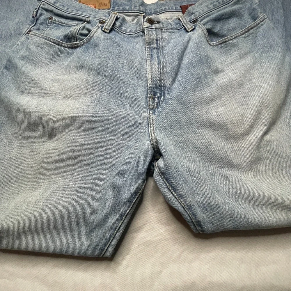 Gap 1969 Jeans Mens 40x32 Easy Fit Light Wash Straight Leg Denim Relaxed Bootcut